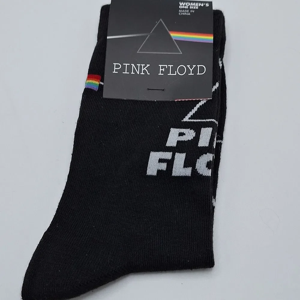 Pink Floyd Black Casual Crew Socks Iconic Design Dark side of the moon